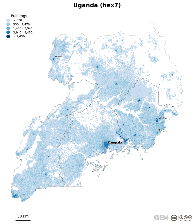 Spatially distributed building exposure