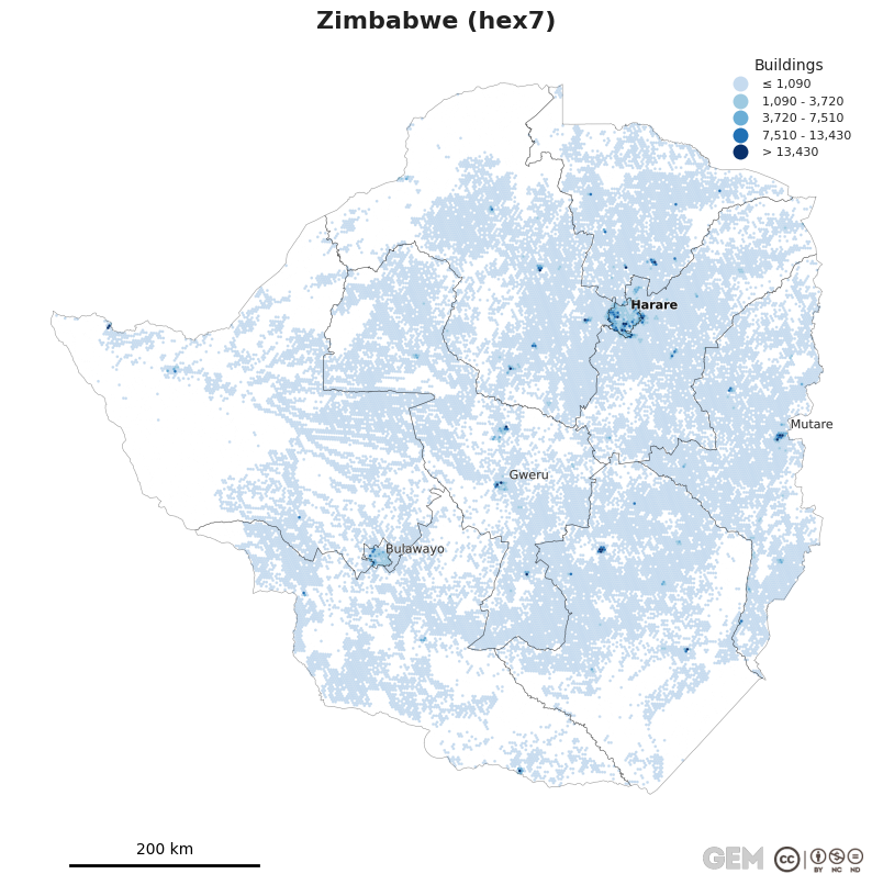 Spatially distributed building exposure