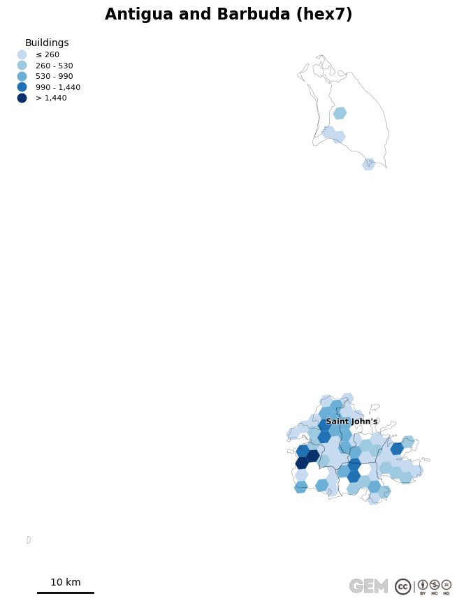 Spatially distributed building exposure