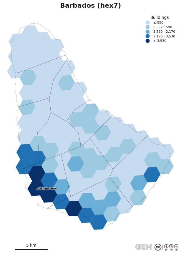 Spatially distributed building exposure