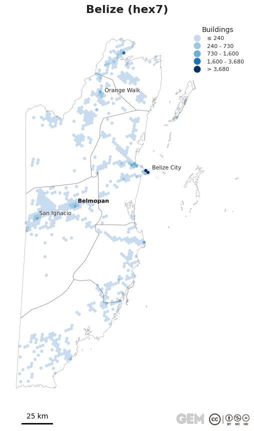 Spatially distributed building exposure