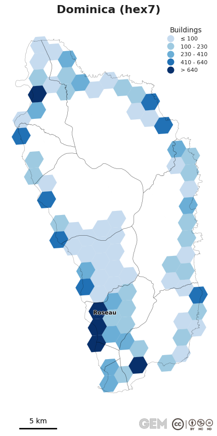 Spatially distributed building exposure