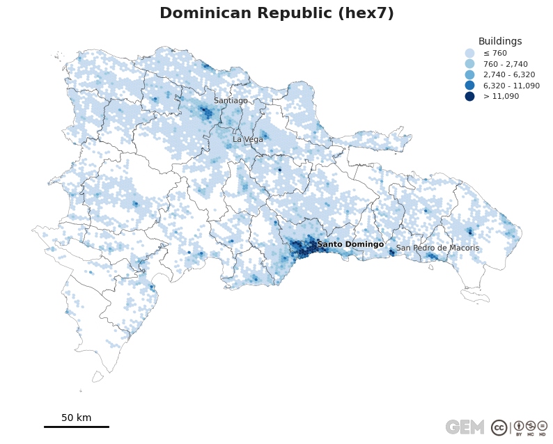 Spatially distributed building exposure