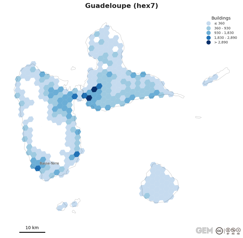 Spatially distributed building exposure