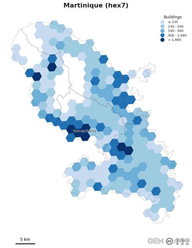 Spatially distributed building exposure
