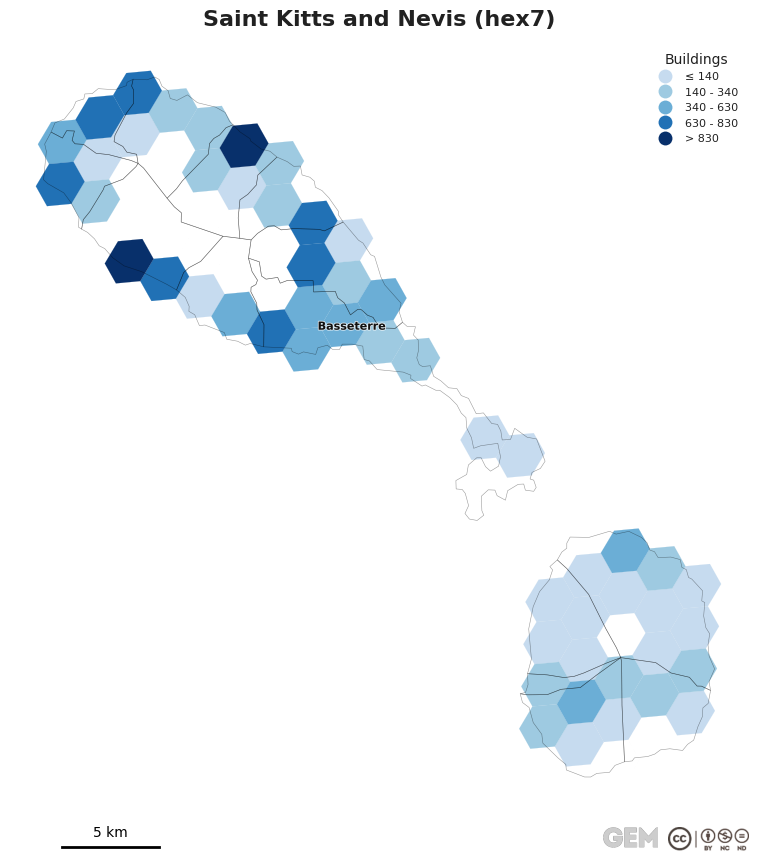 Spatially distributed building exposure
