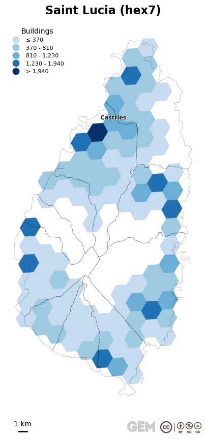 Spatially distributed building exposure