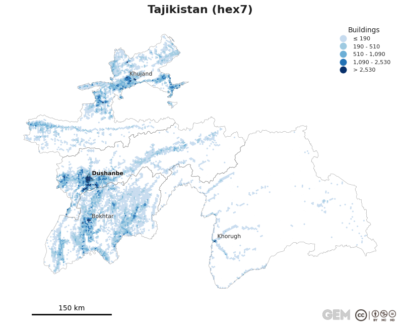 Spatially distributed building exposure