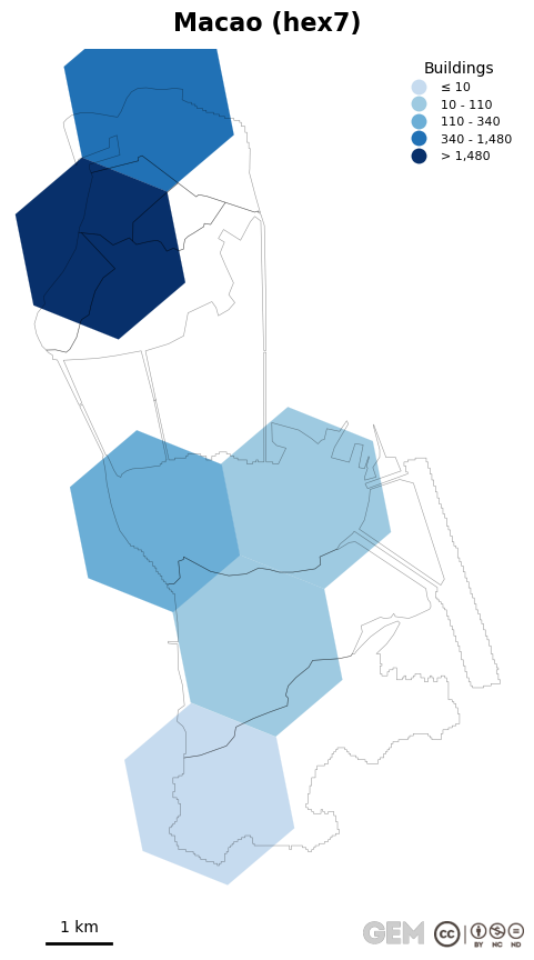 Spatially distributed building exposure