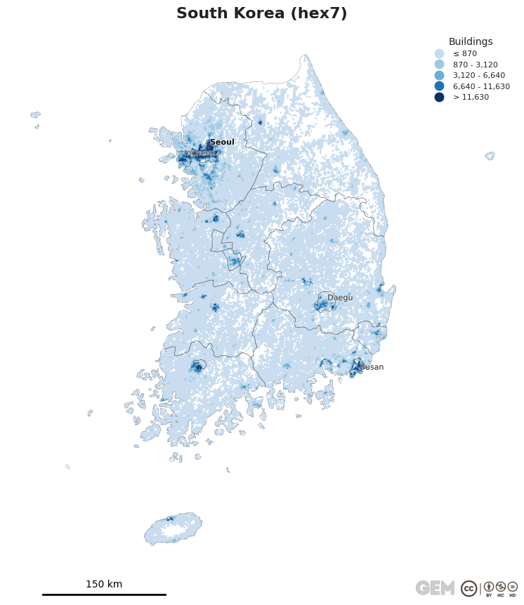 Spatially distributed building exposure
